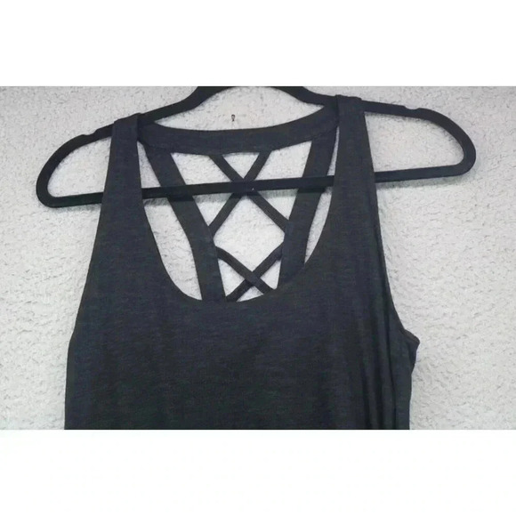 Toad & Co. Sleeveless Maxi Dress-Medium-Organic Cotton Blend-Front Slit-Goth - Picture 2 of 8